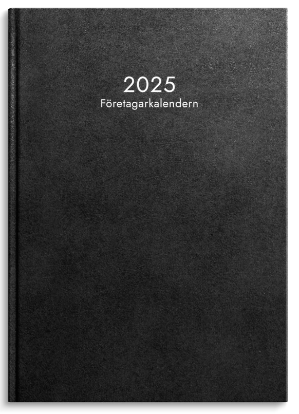 Kalender 2025 Företagarkalendern svart konstläder