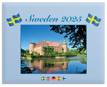 Väggkalender 2025 Sweden med kuvert