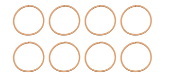 Hårsnodd Basic tunn 8 st beige