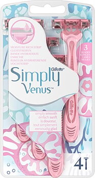 Gillette Venus Engångshyvel Simply Venus 3+ 4-p
