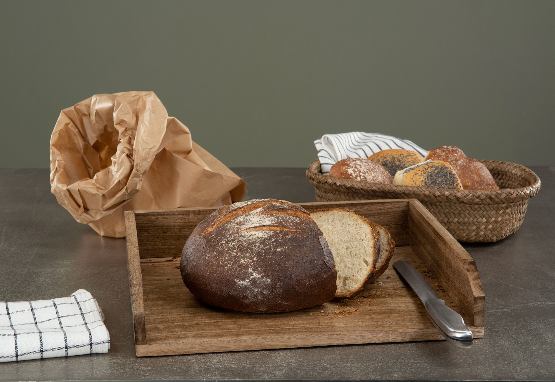 Bröd Tray Natur 36x31x6.5cm - 3