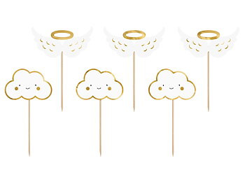 Cupcake toppers - Clouds and Wings, 12.5 cm