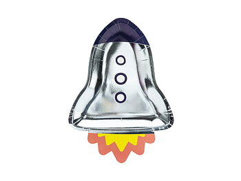 Papperstallrikar Space Party - Rocket, 21.5x29.5cm.