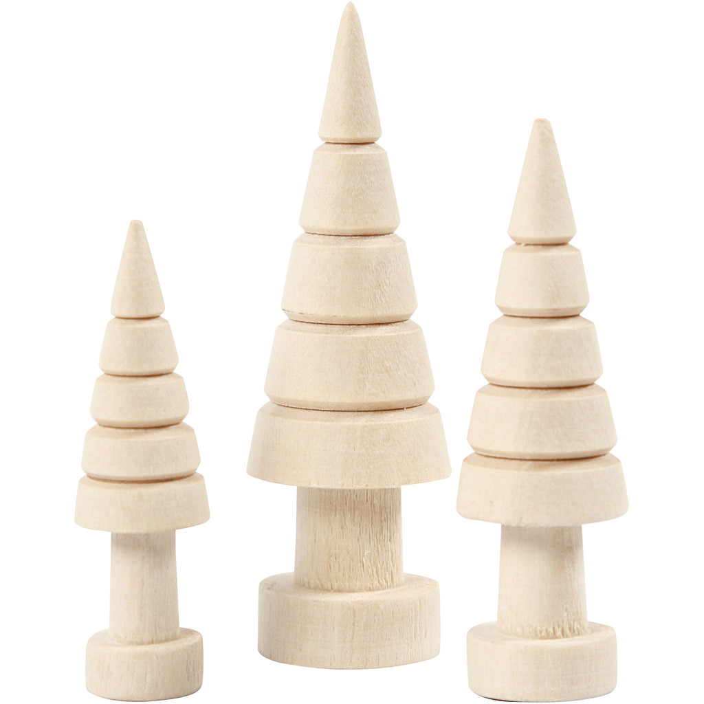 Julgranar, 5+6+7 cm, 14+18+22 mm, 3 St