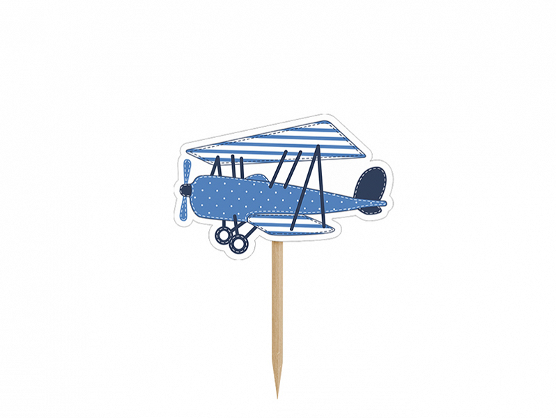 Little Plane Cupcake Toppers, 10cm - 3