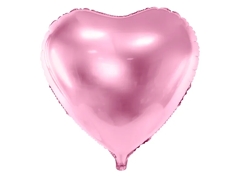 Folieballong ljus rosa hjärta