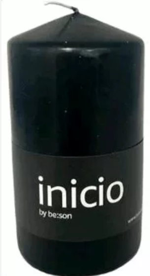 inicio Blockljus Svart 68x120mm