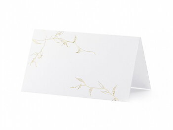 Placerings kort - Branches, gold, 9.5x5.5cm