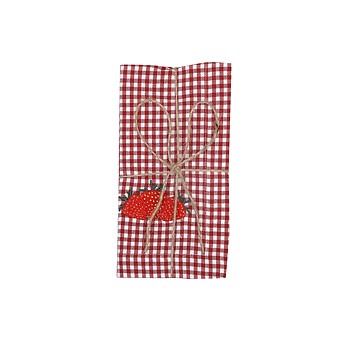 Återvunnen servett 2-pack kerstin - jordgubbar