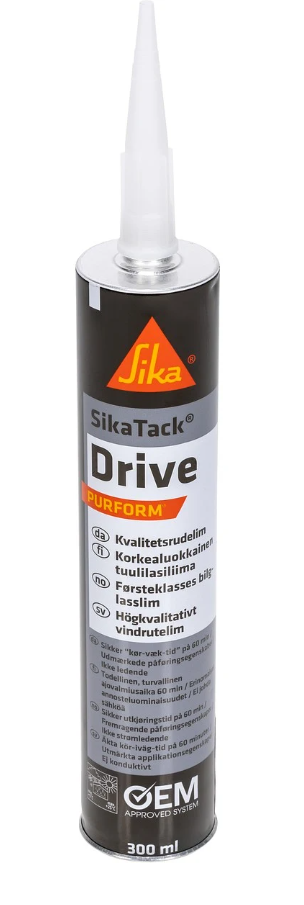 Vindrutelim 300ml sikatack drive svart