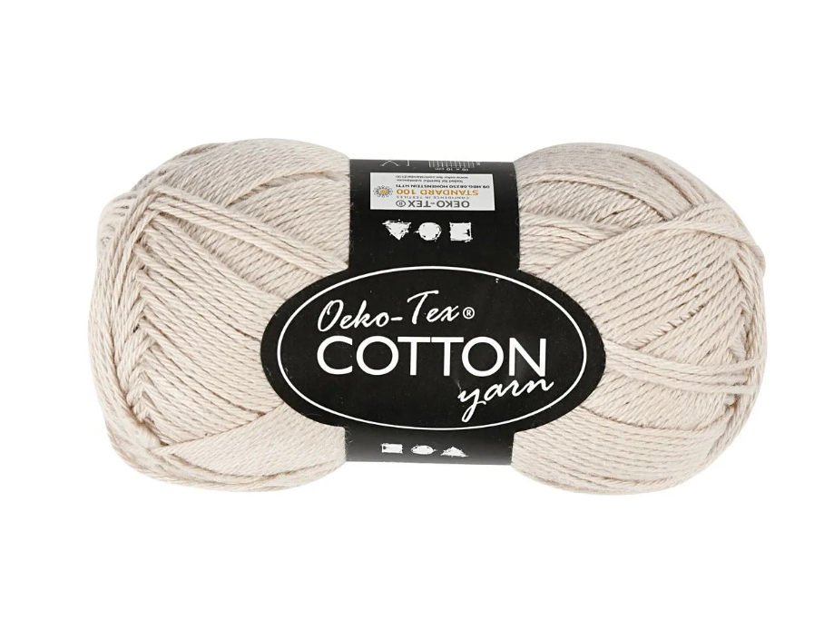 Bomullsgarn Sand 50g 170m