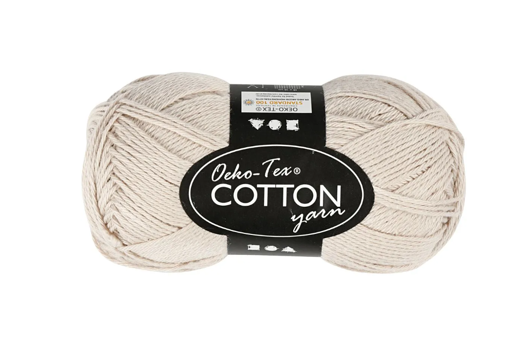 Bomullsgarn Sand 50g 170m - 2