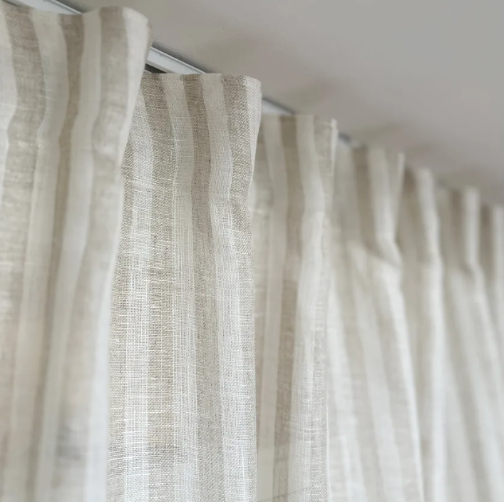 Gardinlängd 2-pack Lotta  Linne / Offwhite - 3