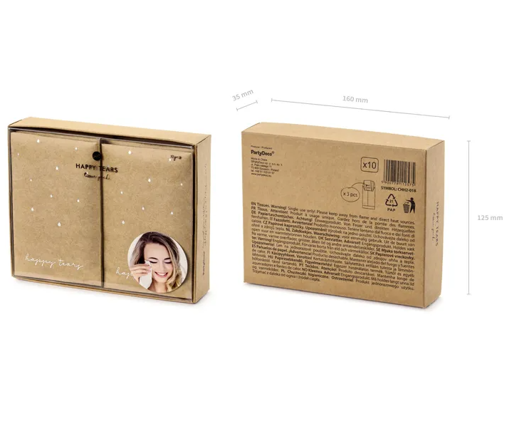 Fickservetter Happy tears, silver, 7.5x12cm - 3