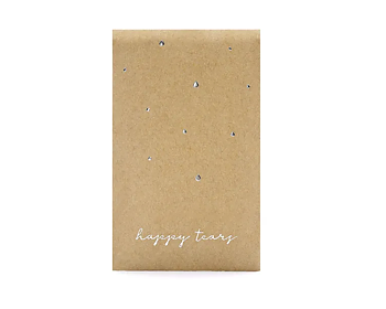 Fickservetter Happy tears, silver, 7.5x12cm