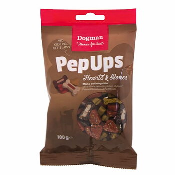Dogman PepUps Hearts o Bones 3smak 100g