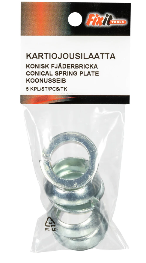 Konisk fjäderbricka M18 5st - 2