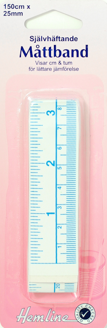 Måttband självhäftande 25mm x 150cm