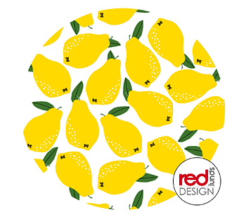 Vaxduk rund  citron gul