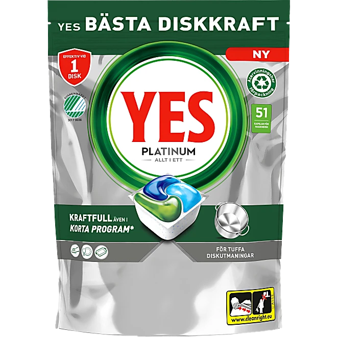 YES  Maskindisk Platinum 51-p