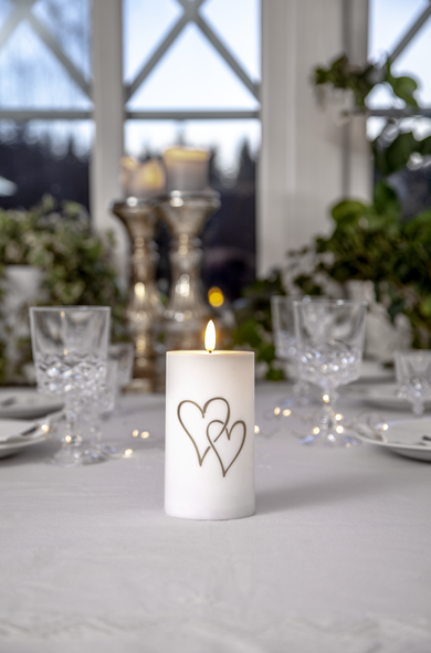 Led Ljus Flame Heart - 3