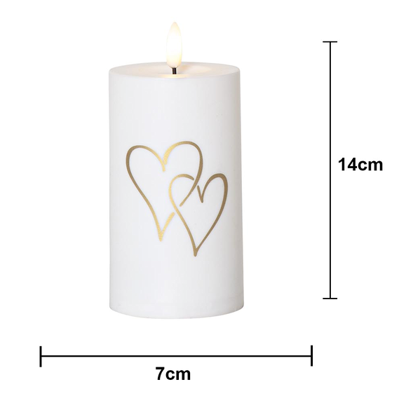 Led Ljus Flame Heart - 6