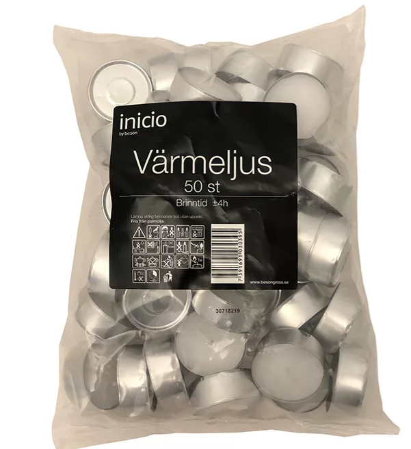 inicio Värmeljus 4h 50-pack