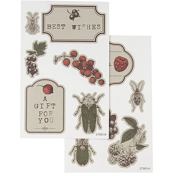 Stickers, 9x14 cm, 4mix. ark