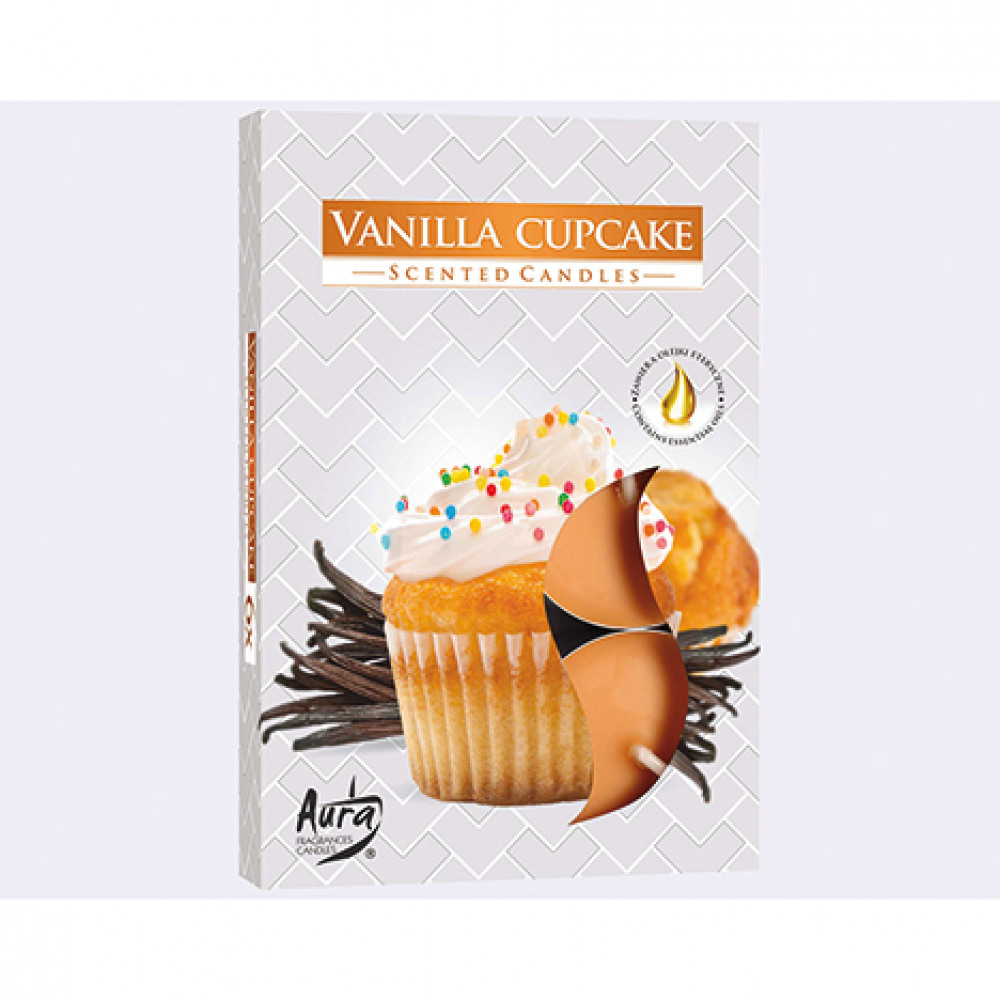 Värmeljus 6-pack vaniljmuffins