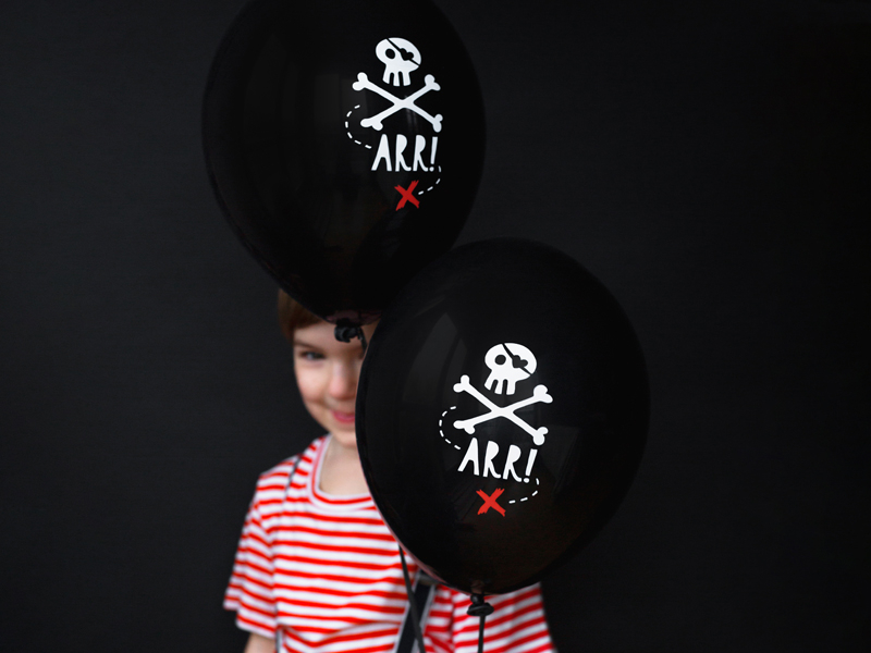 Ballonger 30cm, Pirates Party, svarta - 2
