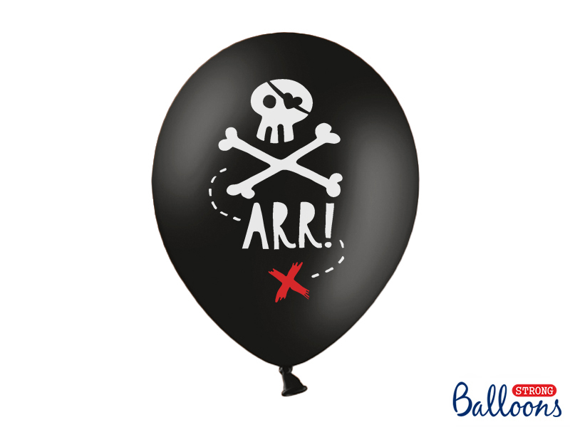 Ballonger 30cm, Pirates Party, svarta
