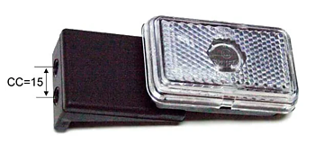Positionsljus Jokon Vänster 74x45x22,5 Vit Reflex/Gummifäste