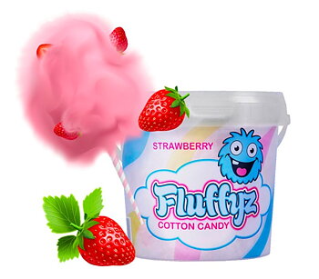 Fluffyz Sockervadd Jordgubb 50g