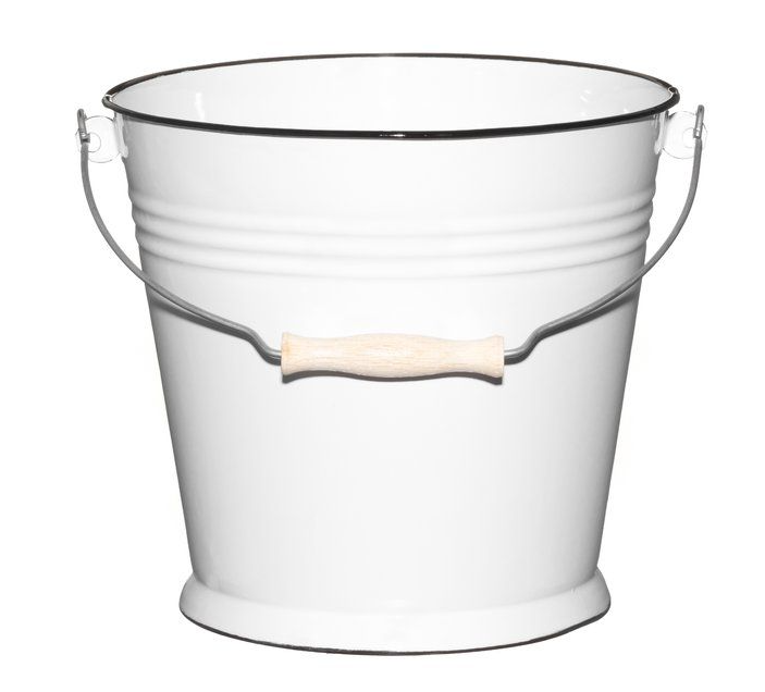 Emaljerad hink Vit 12 L