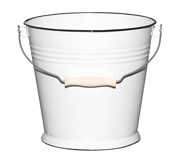 Emaljerad hink Vit 12 L