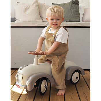 Hängselbyxor beige