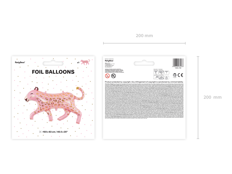 FolieBallong Leopard, 103x63cm, mix - 3