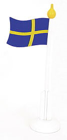 Träflagga med fot 37cm