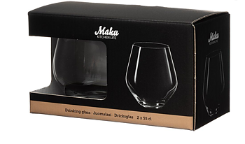 Vatten-/whiskyglas 55 cl 2 st.