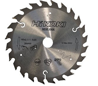 Sågklinga 165x2,0 24T 20mm Hål