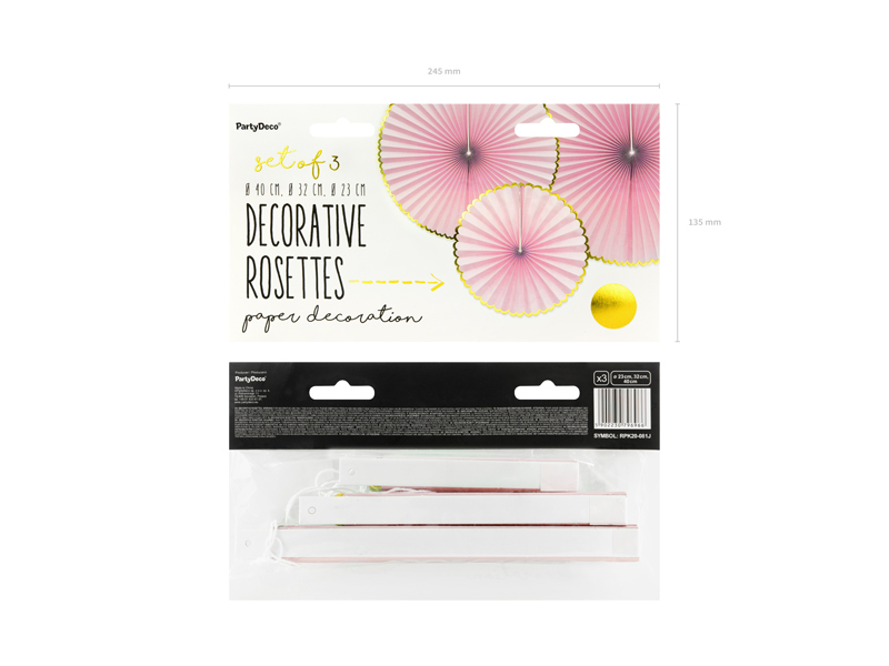 Dekorativa rosetter Yummy,  light pink - 2