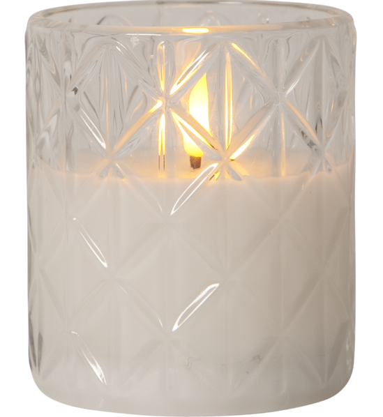 Led Blockljus Flamme Romb 10cm