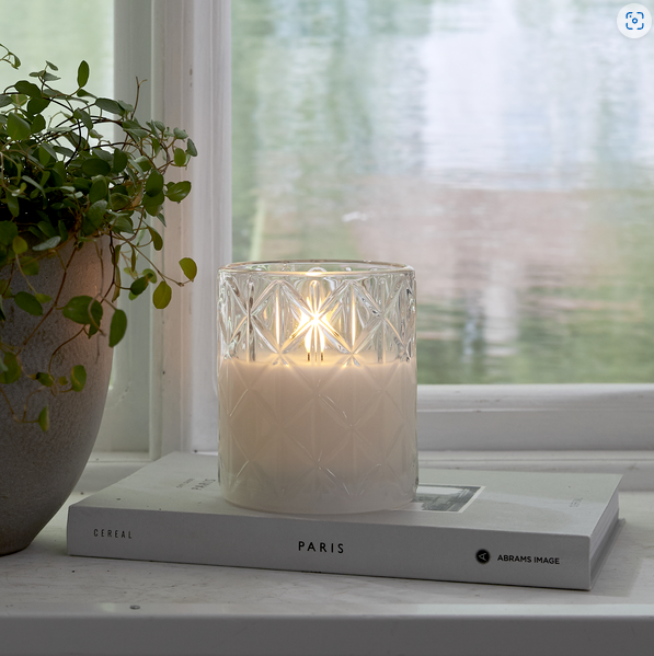Led Blockljus Flamme Romb 10cm - 3