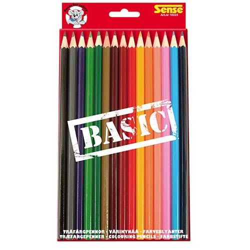 Träfärgpennor Basic 15p