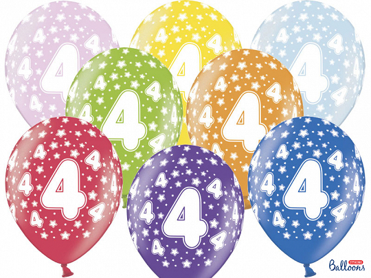 Ballonger 30cm, 50års dag, Metallic Mix