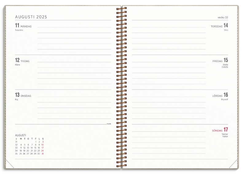 Kalender 2025 Senator A5 Twist beige - 3
