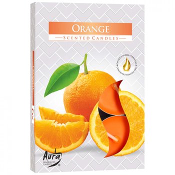 Värmeljus 6-pack apelsin
