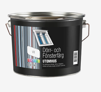 Dörr-& fönsterfärg Landora Vit 2,5Lit
