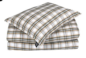 Påslakanset Björkliden olivgrön/beige