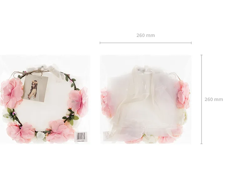Blomkrona med slöja,  17 cm - 3